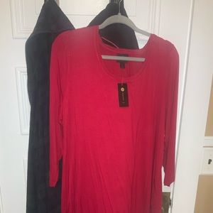 NWT JM COLLECTIONS womans 3/4 sleeve top.  Size 2X.